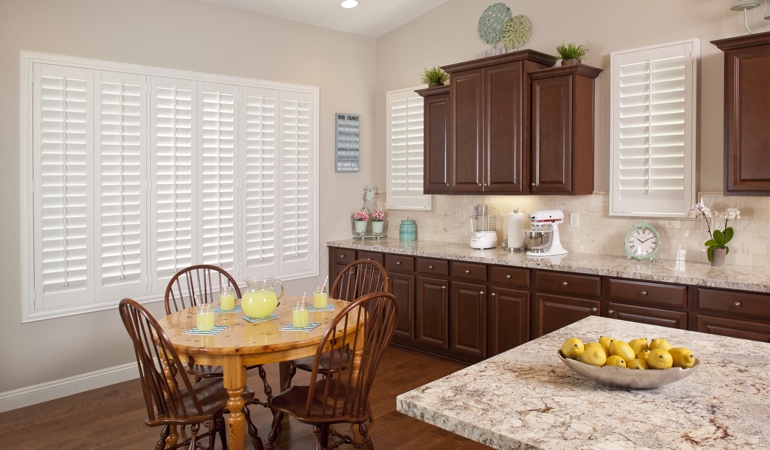 Polywood Shutters in Raleigh kitchen